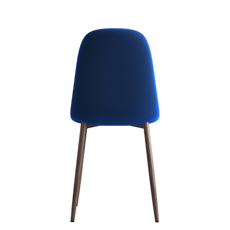 Sera Blue Velvet Chair w/ Oak Legs