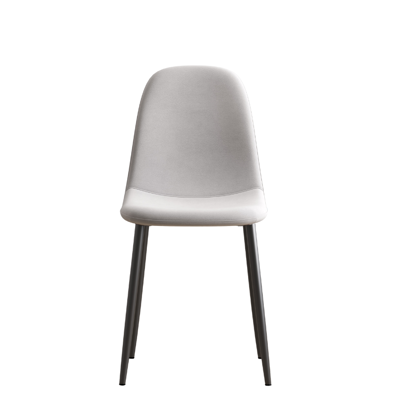 Sera Grey Velvet Chair w/ Black Legs