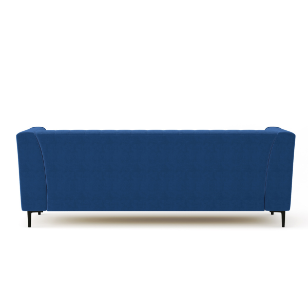 Enigma 3-Seater Sofa in Blue Velvet