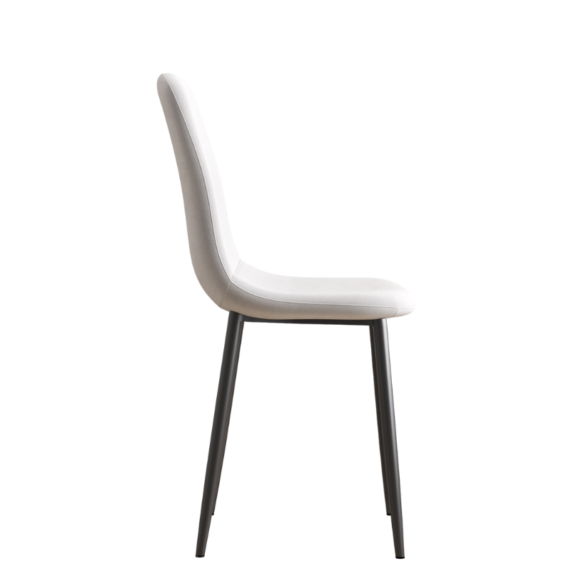 Sera Grey Velvet Chair w/ Black Legs