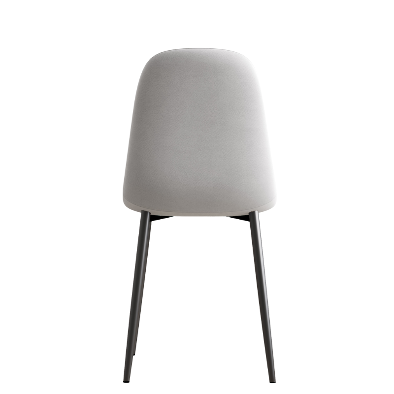 Sera Grey Velvet Chair w/ Black Legs