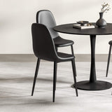 Sera PU Leather Chair Black lifestyle