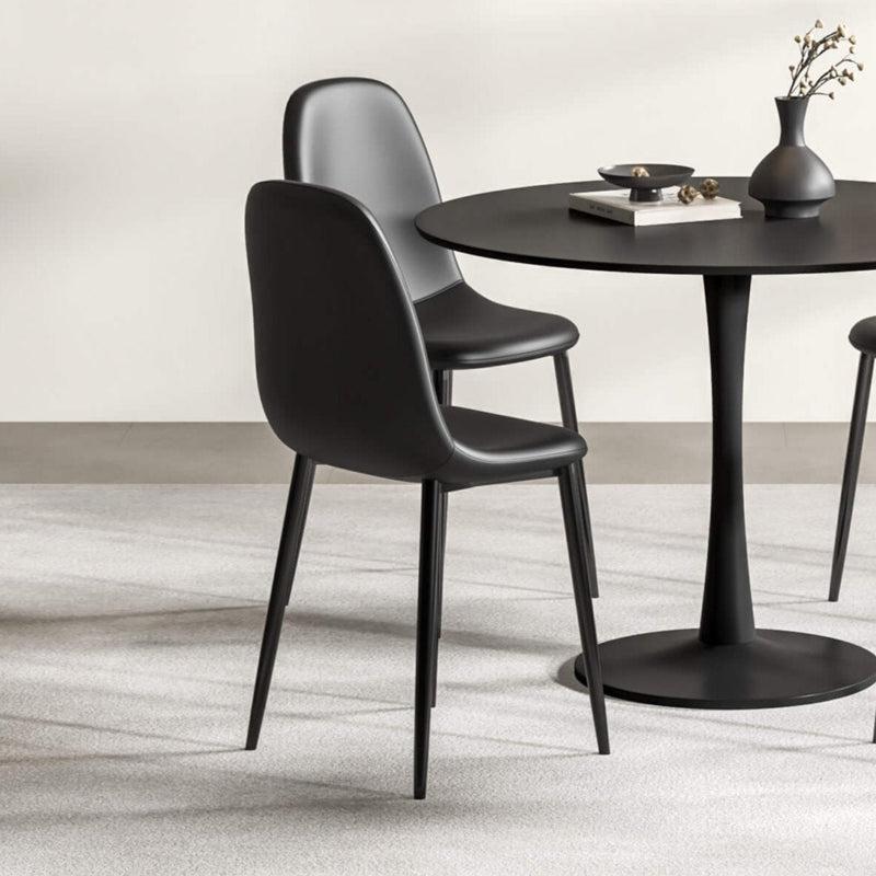 Sera PU Leather Chair Black lifestyle
