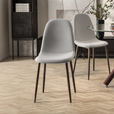Sera Velvet Chair w/ Oak Legs Grey lifestyle