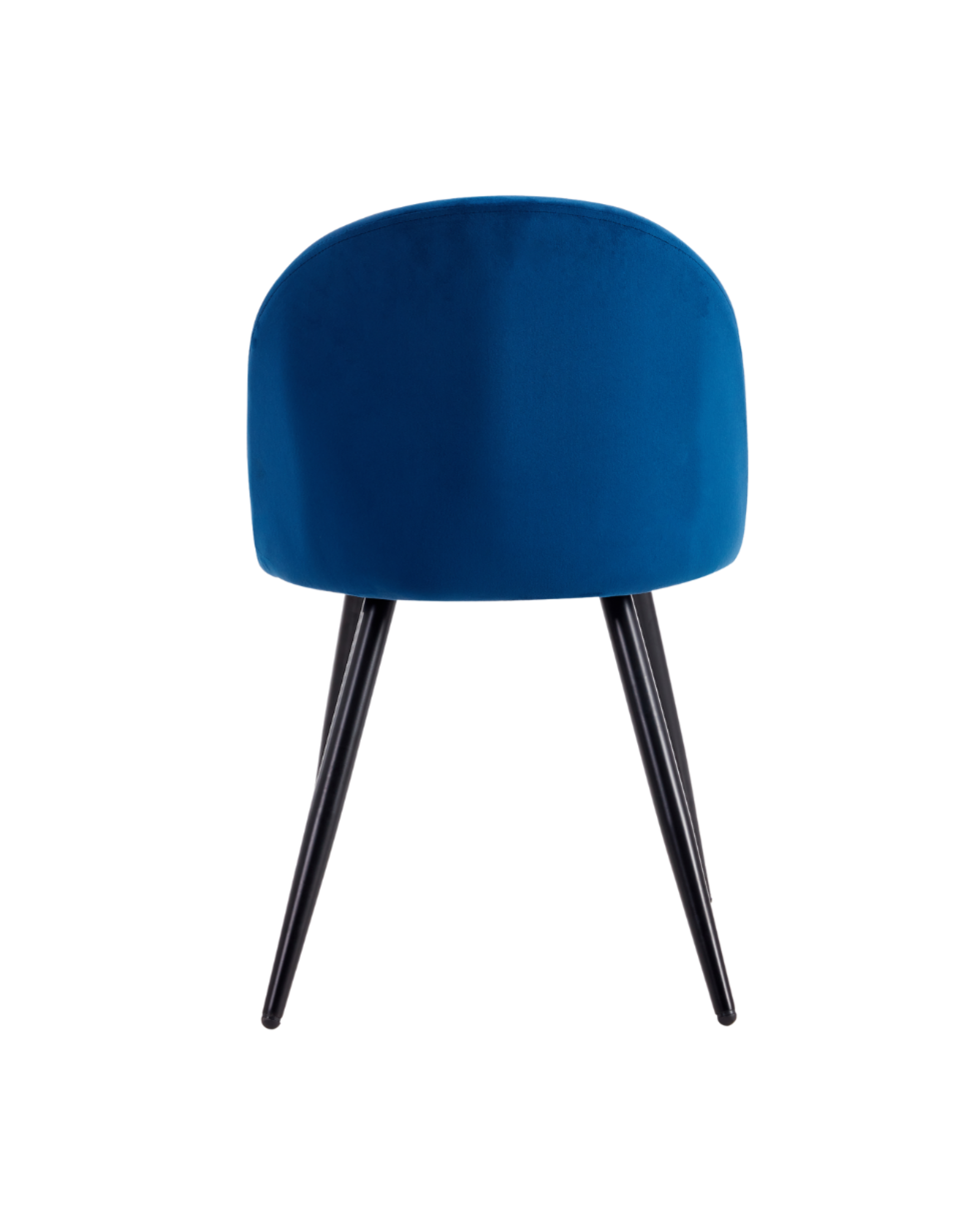 Alan Velvet Chair w/ Black Legs blue