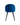 Alan Velvet Chair w/ Black Legs blue
