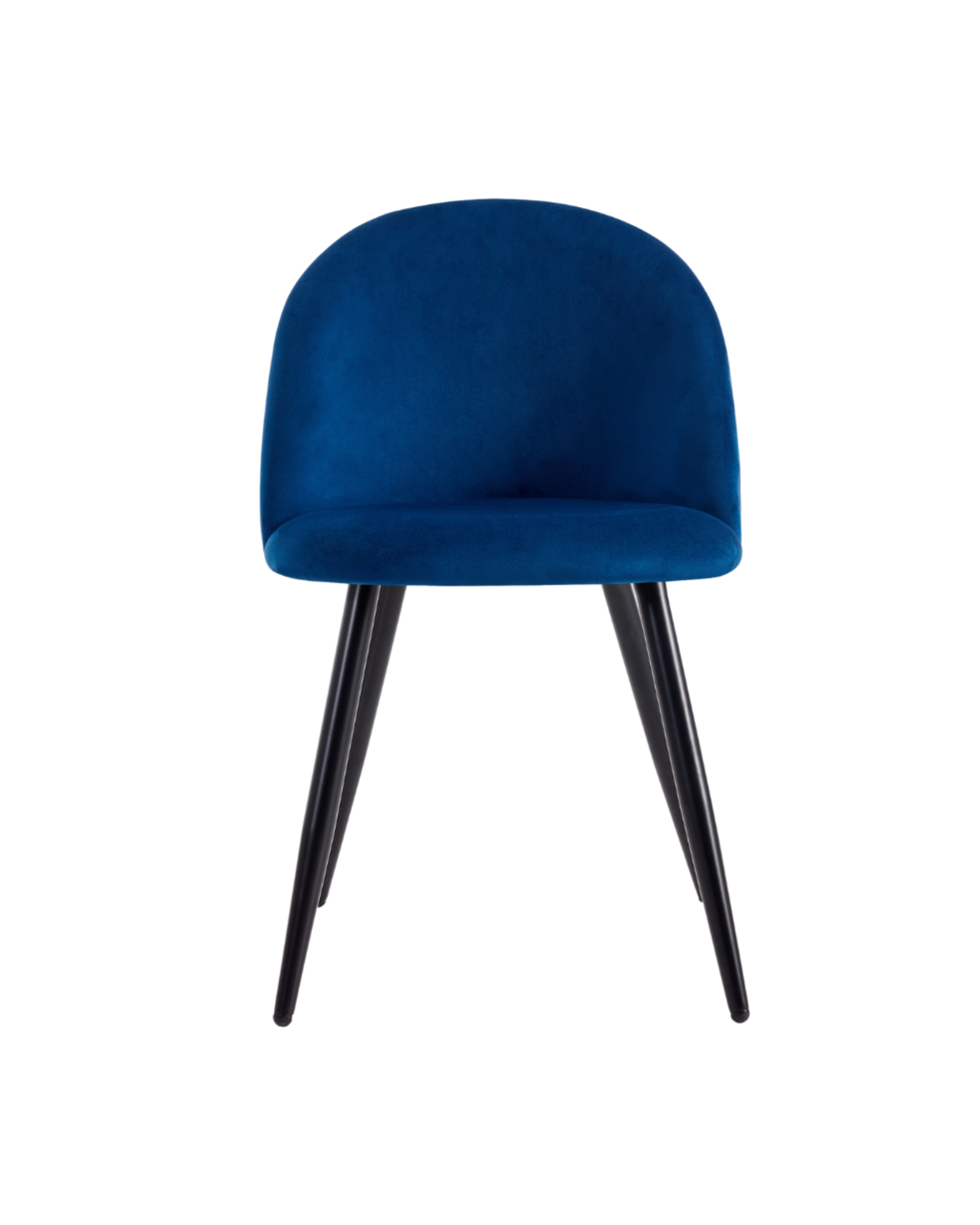 Alan Velvet Chair w/ Black Legs blue