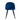 Alan Velvet Chair w/ Black Legs blue