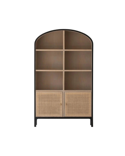 Alessio Bookcase & Tall Cabinet natural