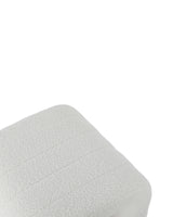 Arc Bench in Fresh Cream, upholstery corner detail