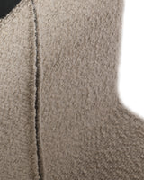 Arc Bench in Hazelnut Cream, upholstery channel detail