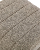 Arc Bench in Hazelnut Cream, boucle weave close up