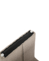 Arc Bench in Hazelnut Cream, seam and base detail