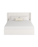 Aura Lift Up Storage Bed butter-cream front