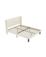 Aura Platform Bed ivory-velvet 2