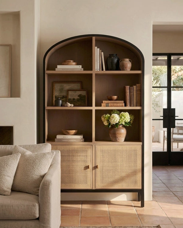 Alessio Bookcase & Tall Cabinet lifestyle