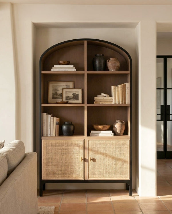 Alessio Bookcase & Tall Cabinet lifestyle