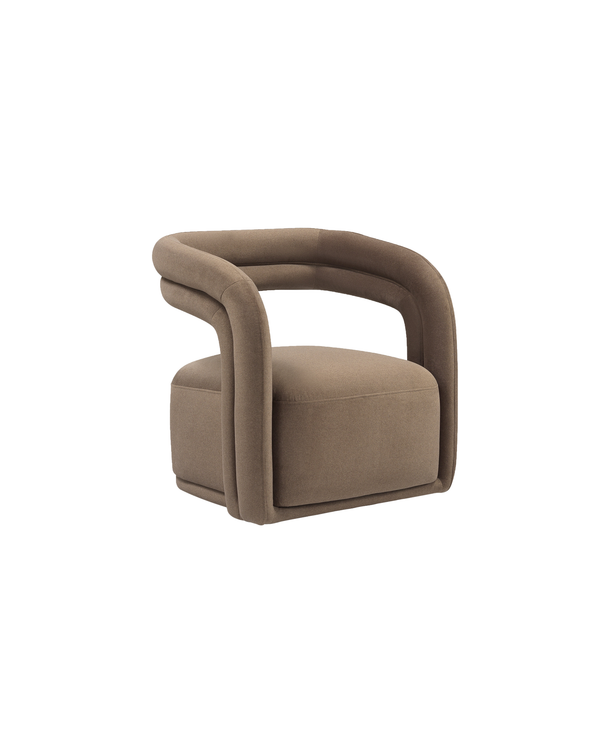 Fior Armchair Warm Espresso three-quarter