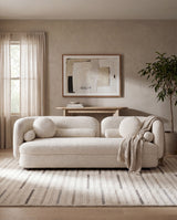 Juniper Sofa in Meringue Bouclé styled in a living room (view 2)