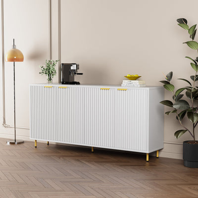 Luna Sideboard in Chantilly styled in a dining room