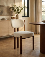 Mirae Dining Chair in Rich Walnut styled in a dining room