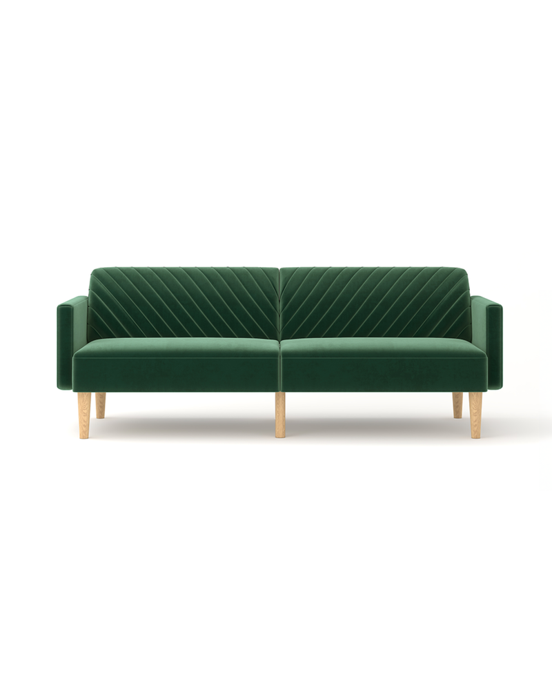 Celeste Sofa Bed emerald-velvet front