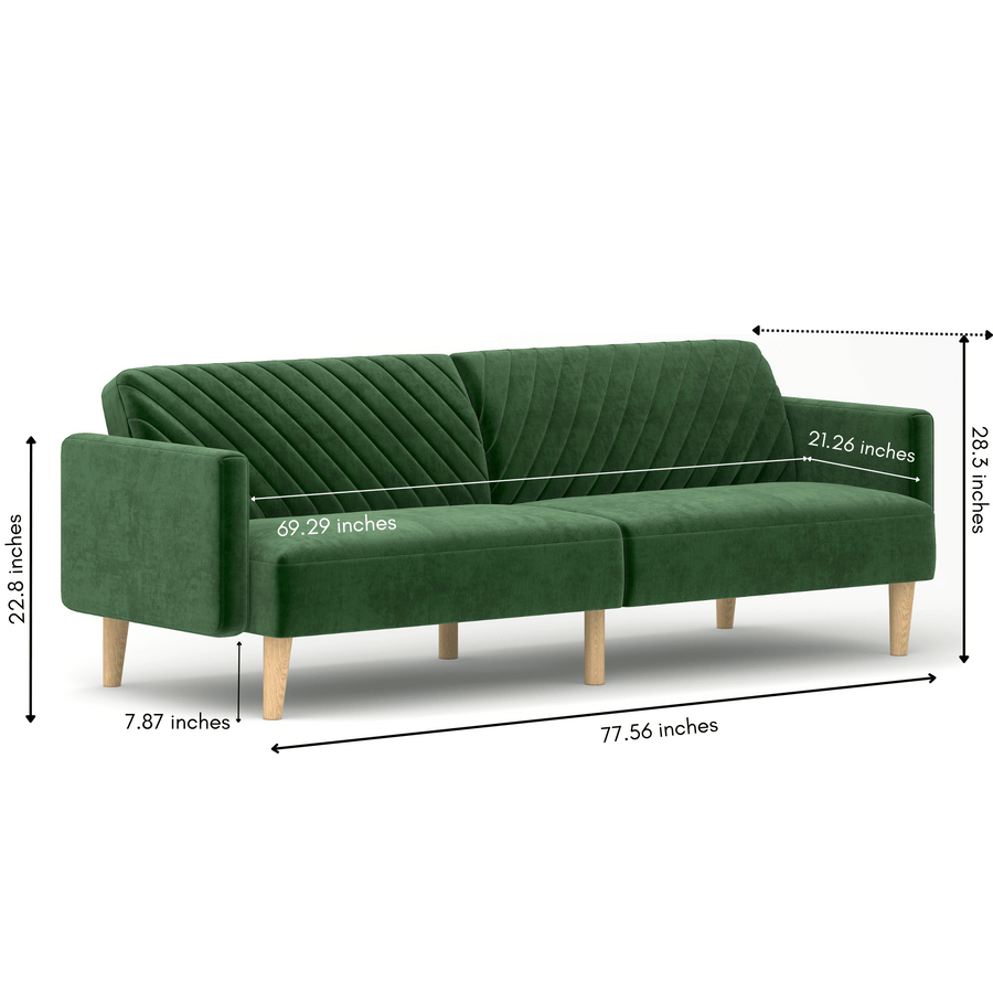Celeste Emerald Velvet Sofa Bed