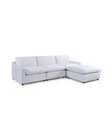 Cocoon Sofa in White, three-quarter view from the left