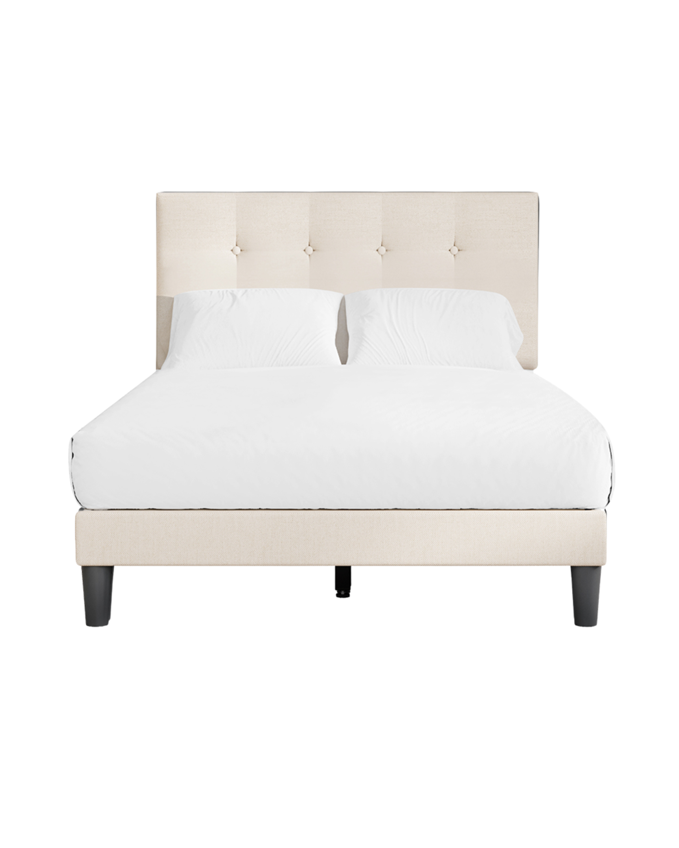Dora Platform Bed cream front