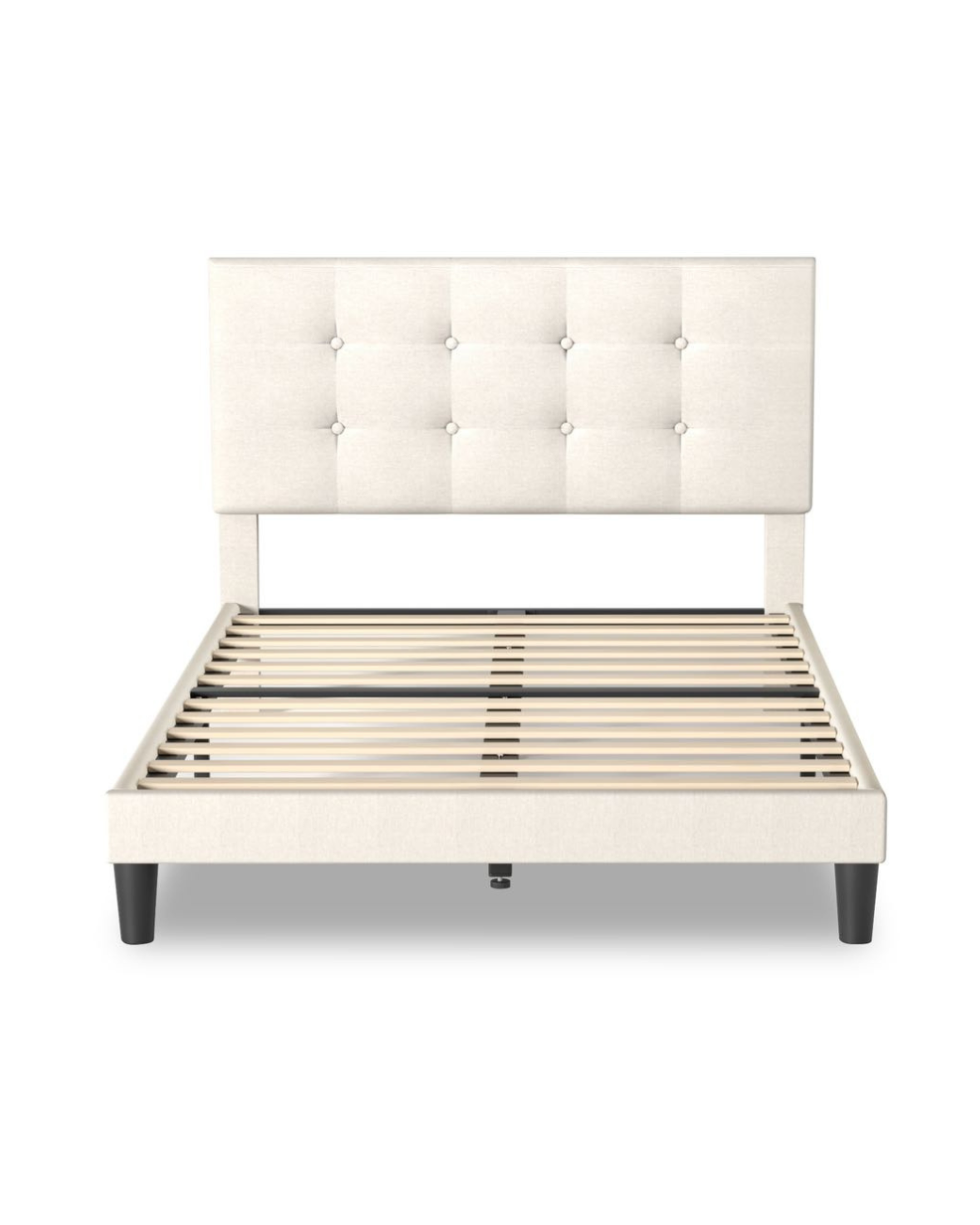 Dora Platform Bed cream side
