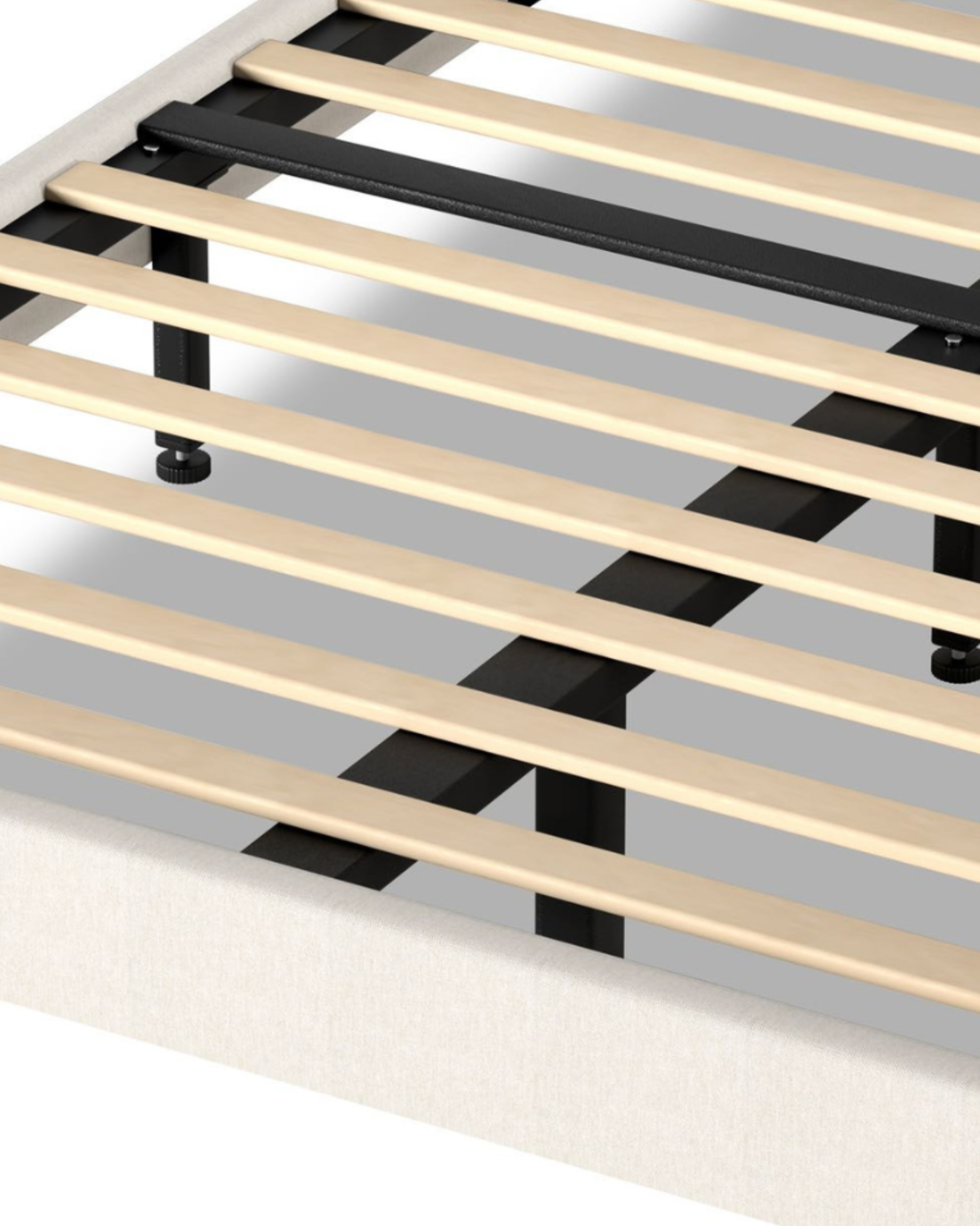 Dora Platform Bed cream slats