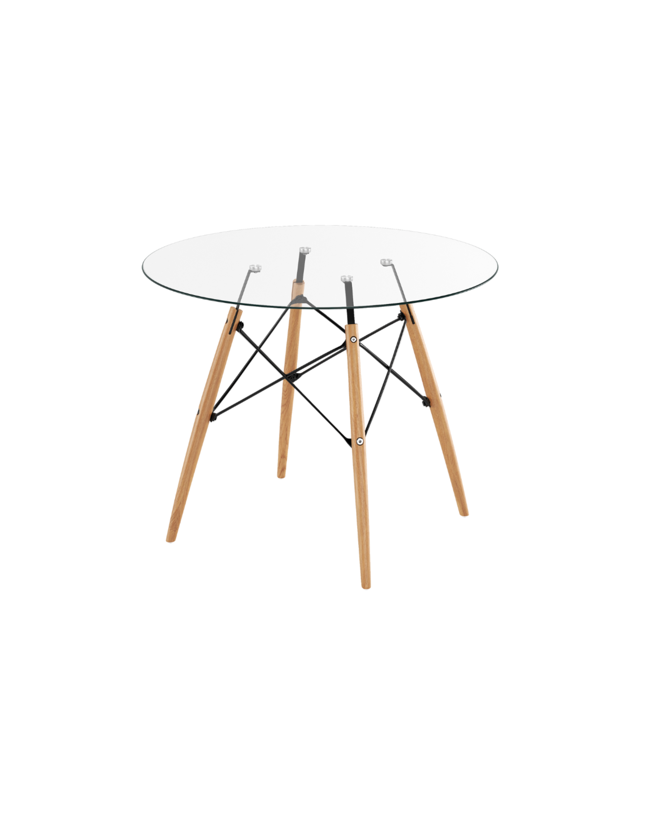Eiffel Glass Dining Table natural