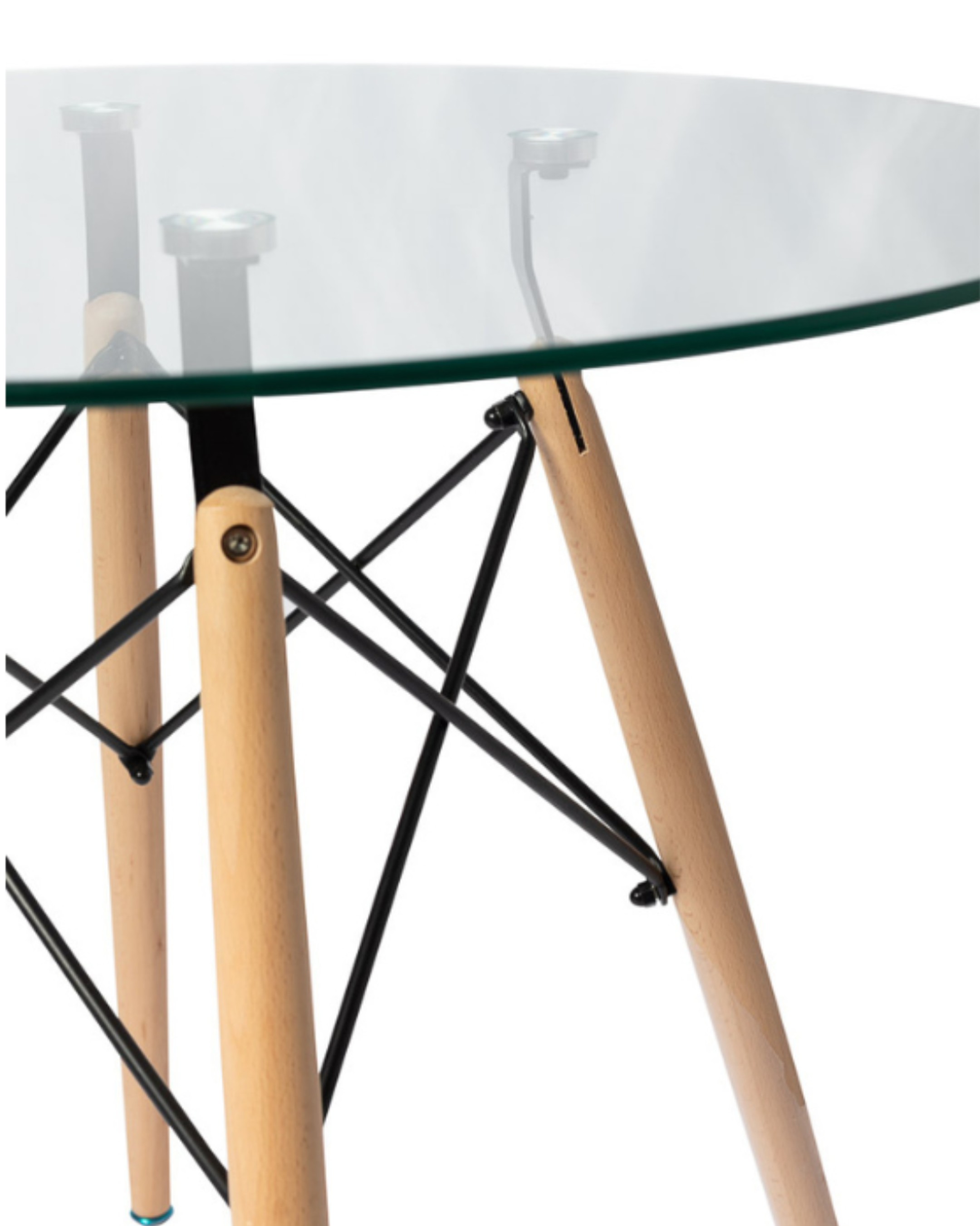 Eiffel Glass Dining Table natural