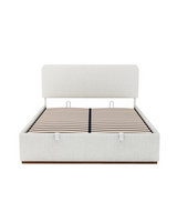 Eira Lift Up Storage Bed cream-marshmallow angle