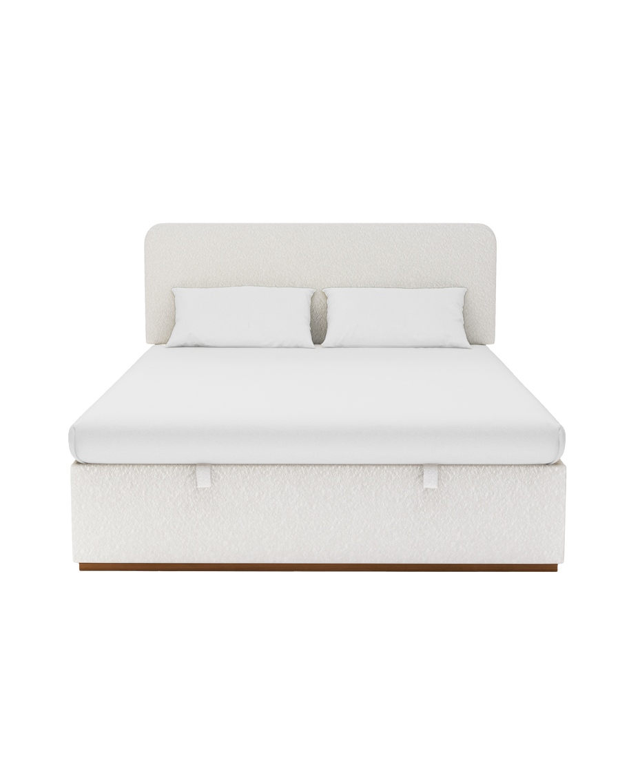 Eira Lift Up Storage Bed cream marshmallow feature