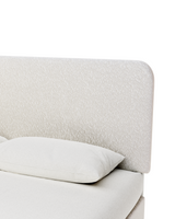 Eira Lift Up Storage Bed cream-marshmallow headboard