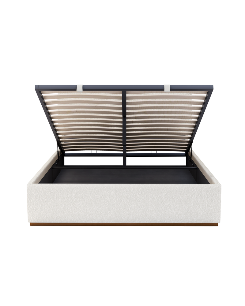 Eira Lift Up Storage Bed cream-marshmallow side