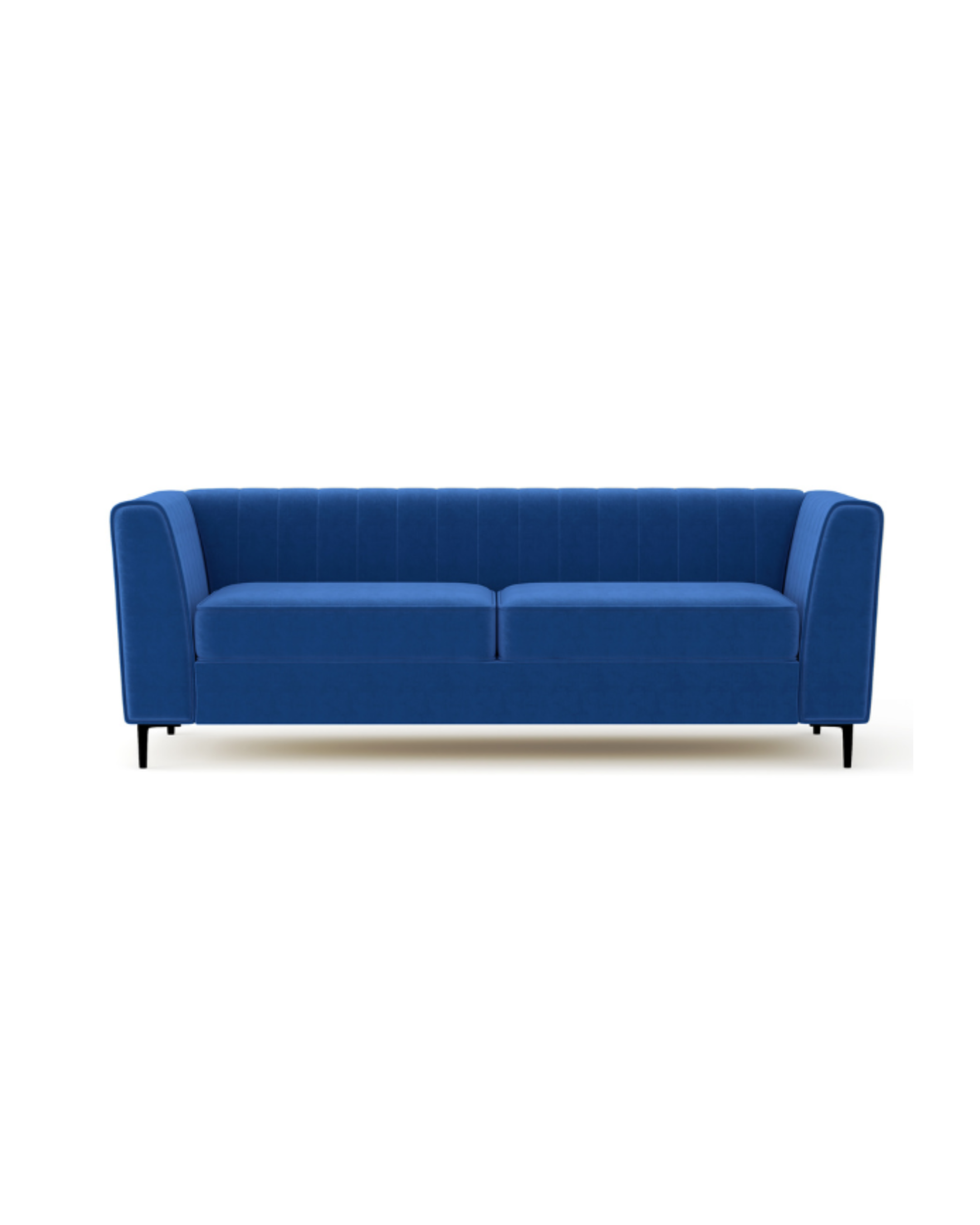 Enigma 3-Seater Sofa blue-velvet front