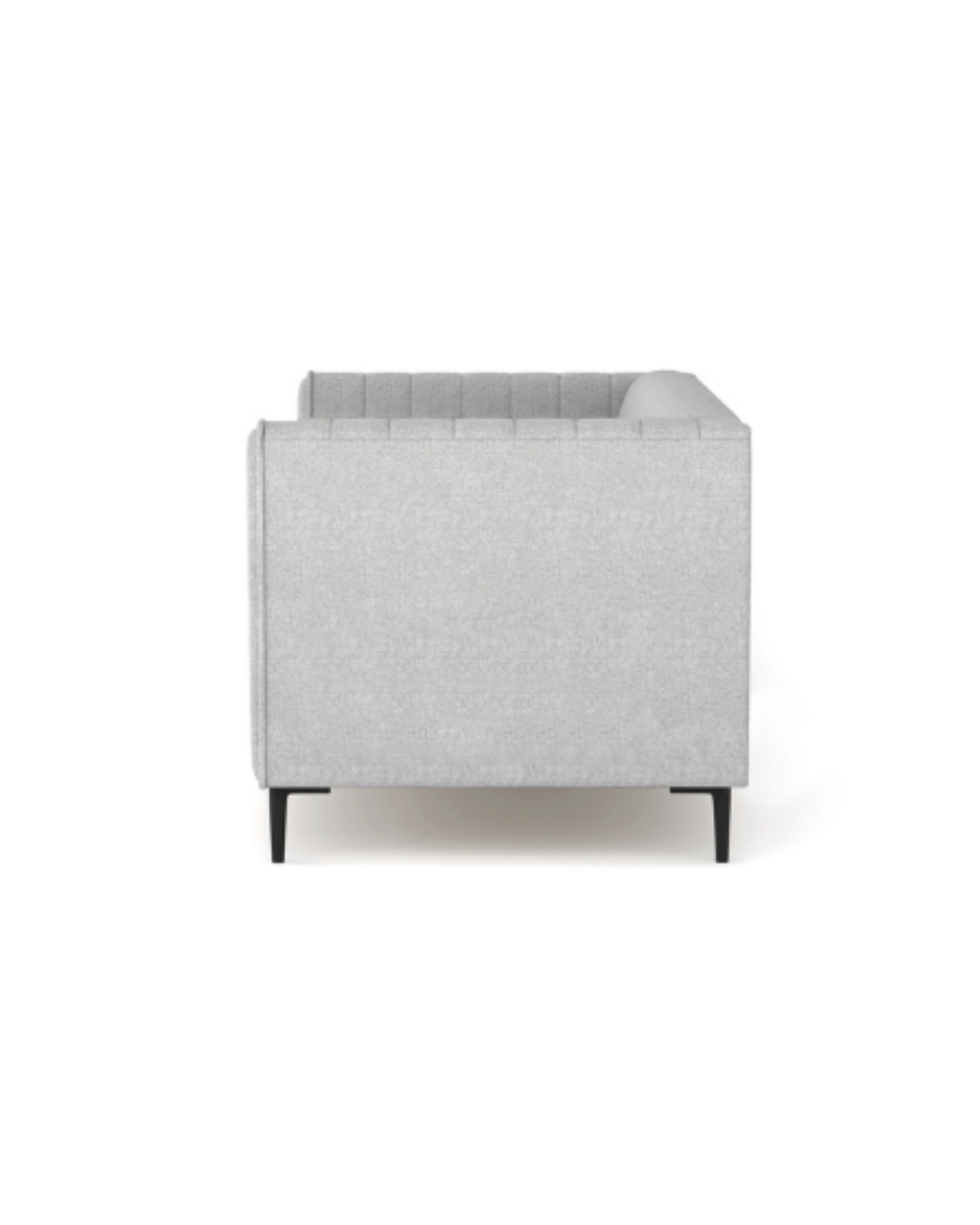 Enigma Loveseat grey-linen side