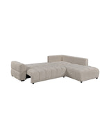 Aykah chenille Harmony Sectional in Ivory Melange, right-facing, three-quarter view from the other side