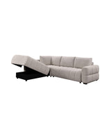 Aykah chenille Harmony Sectional in Oat Tweed, right-facing, three-quarter view from the other side
