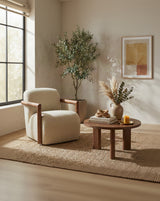 Oryn Armchair styled in a living room