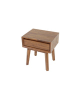 Homestead 1 Drawer Nightstand in Warm Pecan, three-quarter view (view 3)
