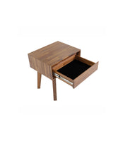 Homestead 1 Drawer Nightstand in Warm Pecan, three-quarter view (view 5)