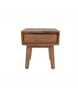 Homestead 1 Drawer Nightstand in Warm Pecan, three-quarter view (view 7)