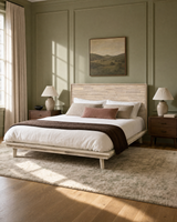 Homestead Bed in Light Driftwood, styled in a bedroom, view 3