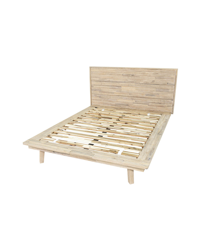 Homestead Bed in Light Driftwood, three-quarter view