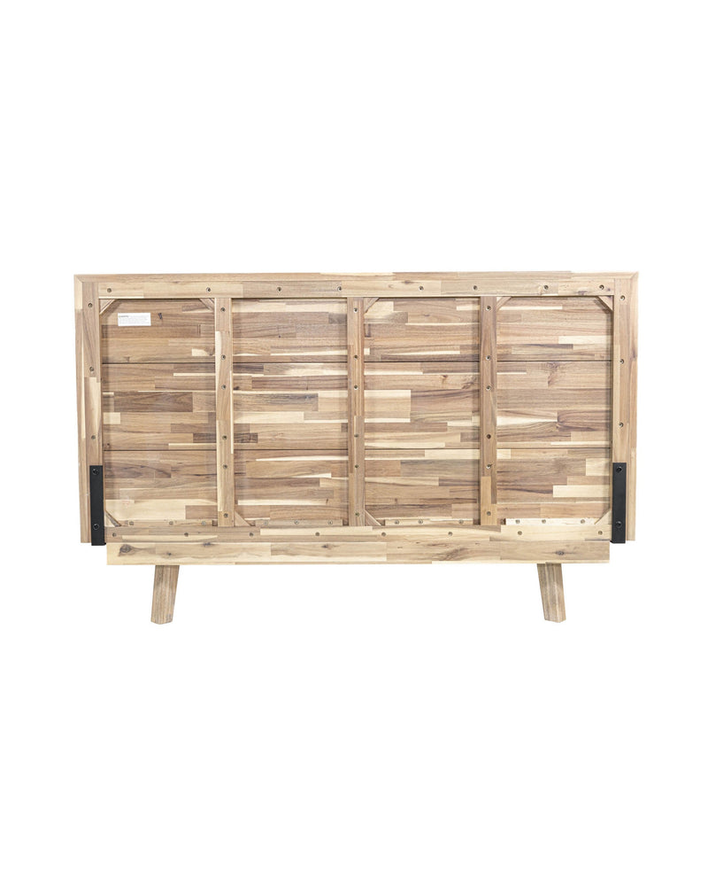Homestead Bed in Light Driftwood, rear view