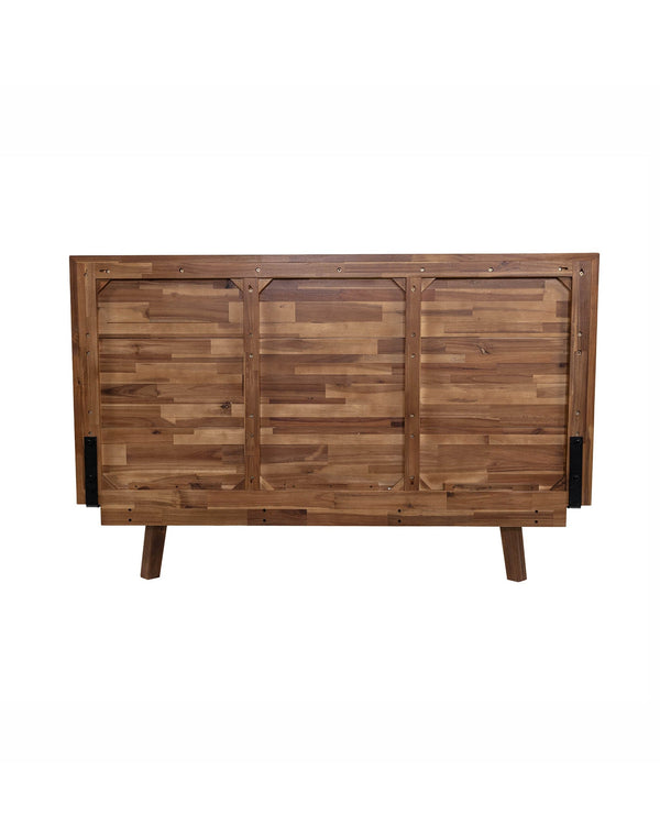 Homestead Bed in Warm Pecan, rear view