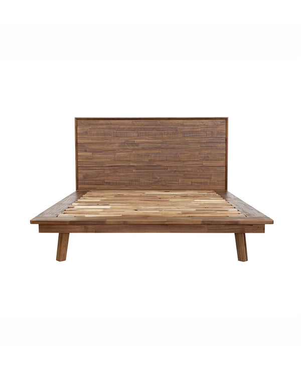 Homestead Bed in Warm Pecan, front view